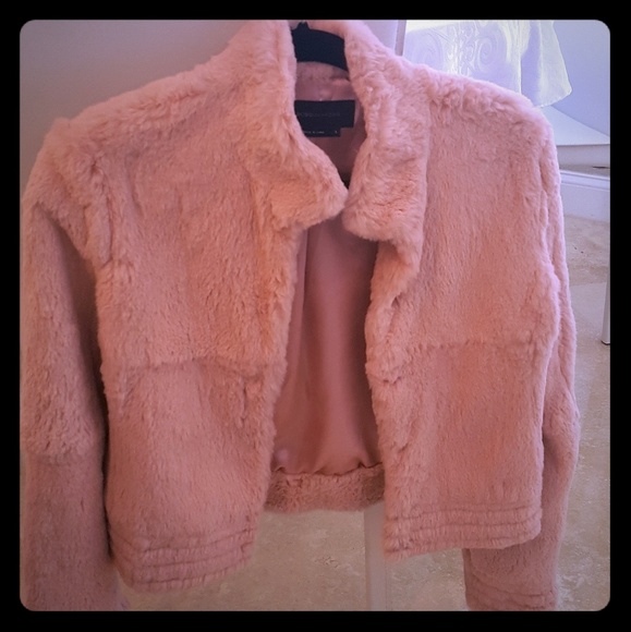 BCBGMaxAzria Jackets & Blazers - BCBGMAXAZARIA Real pink rabbit fur coat Small